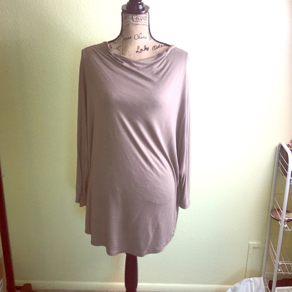Old navy tan oversized long sleeve shirt